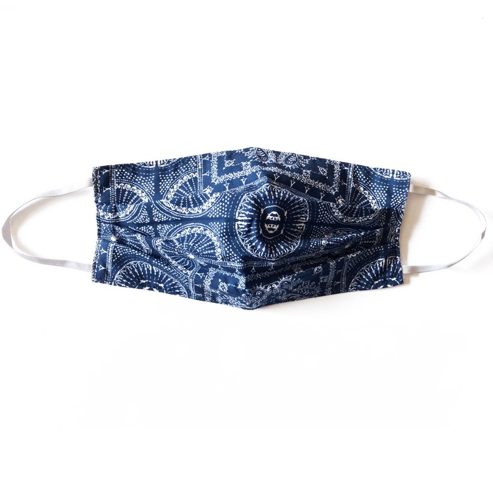 Reusable Face mask Bandana elastic pleated
